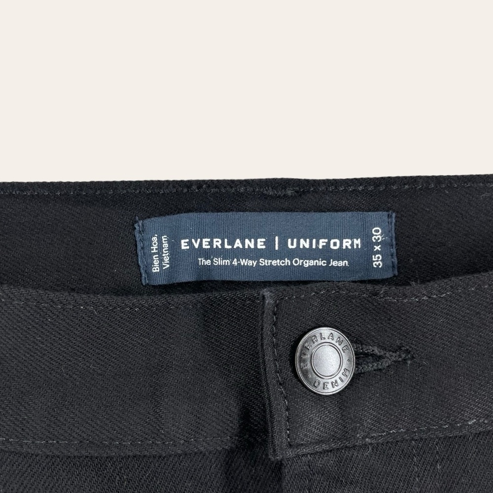 Everlane The Slim 4-Way Stretch Organic Uniform Jeans in‎ Black - Picture 5 of 8